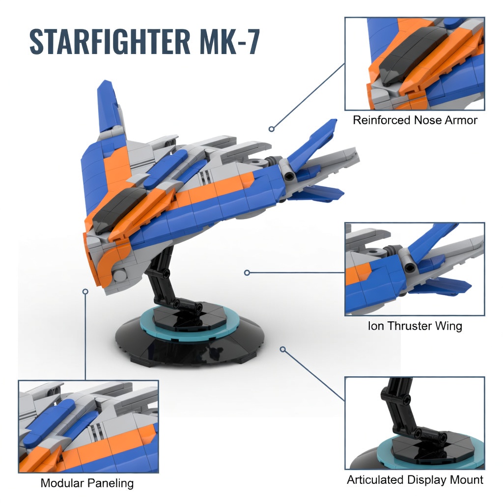 MOC Sci-Fi Spaceship Building  - Model Kit Fantasy 评论和价格