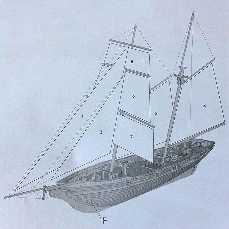 1:70 New Port Wooden Sailing B - Model Kit Yacht 评论和价格